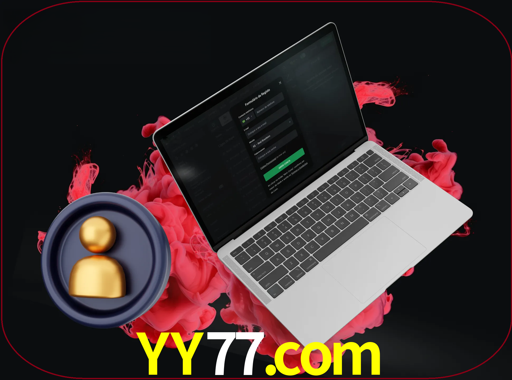 No cabeçalho do site yy77, clique no botão que o levará a um formulário especial onde terá de introduzir as suas informações actuais.