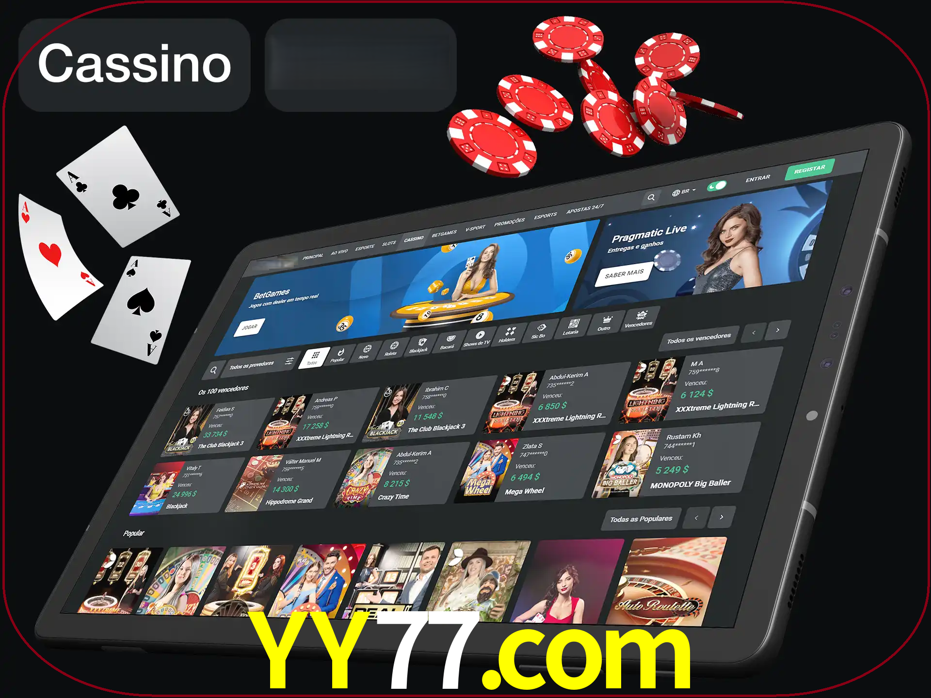Jogue vários jogos de cassino em nosso cassino.