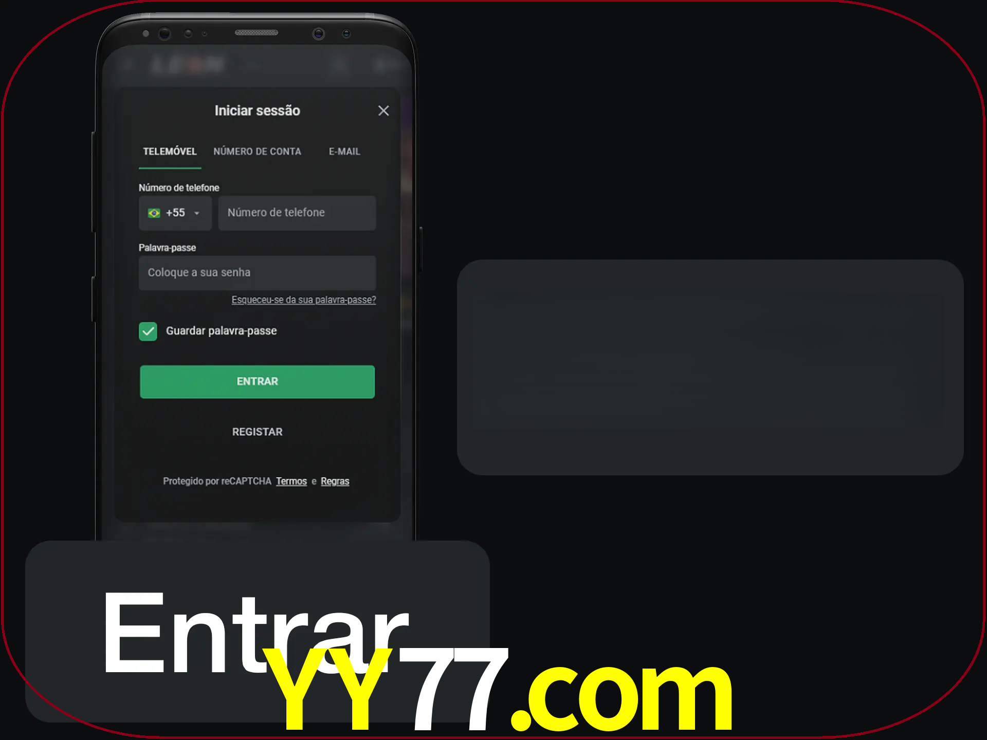 Faça o login para começar a apostar e jogar no cassino.